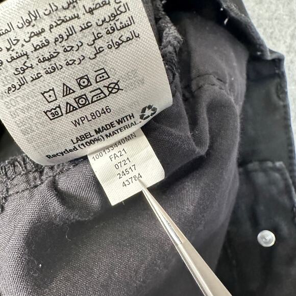 Sun+Stone Slim-Fit Jeans Men's 32W 30L Black Skinny Ankle Mid Rise WPL8046 Work - Picture 7 of 8